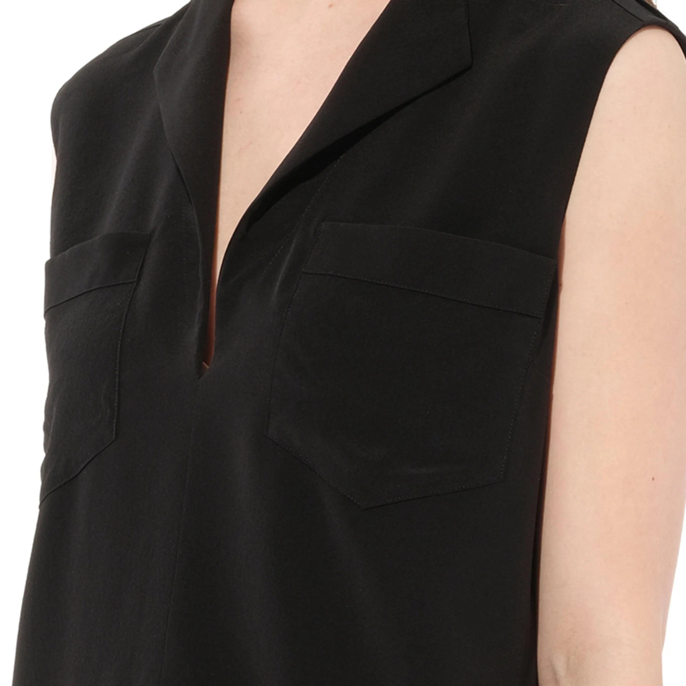 Sleeveless Shirt in Black sold by MARAIS product image thumbnail 2
