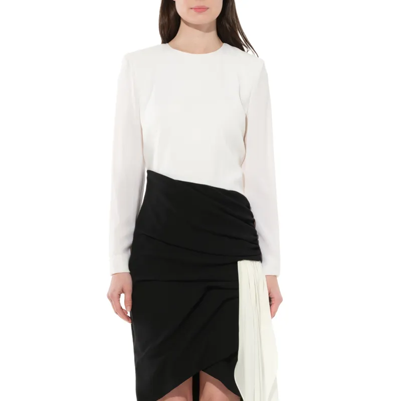Asymetric Dress in Black/White sold by MARAIS