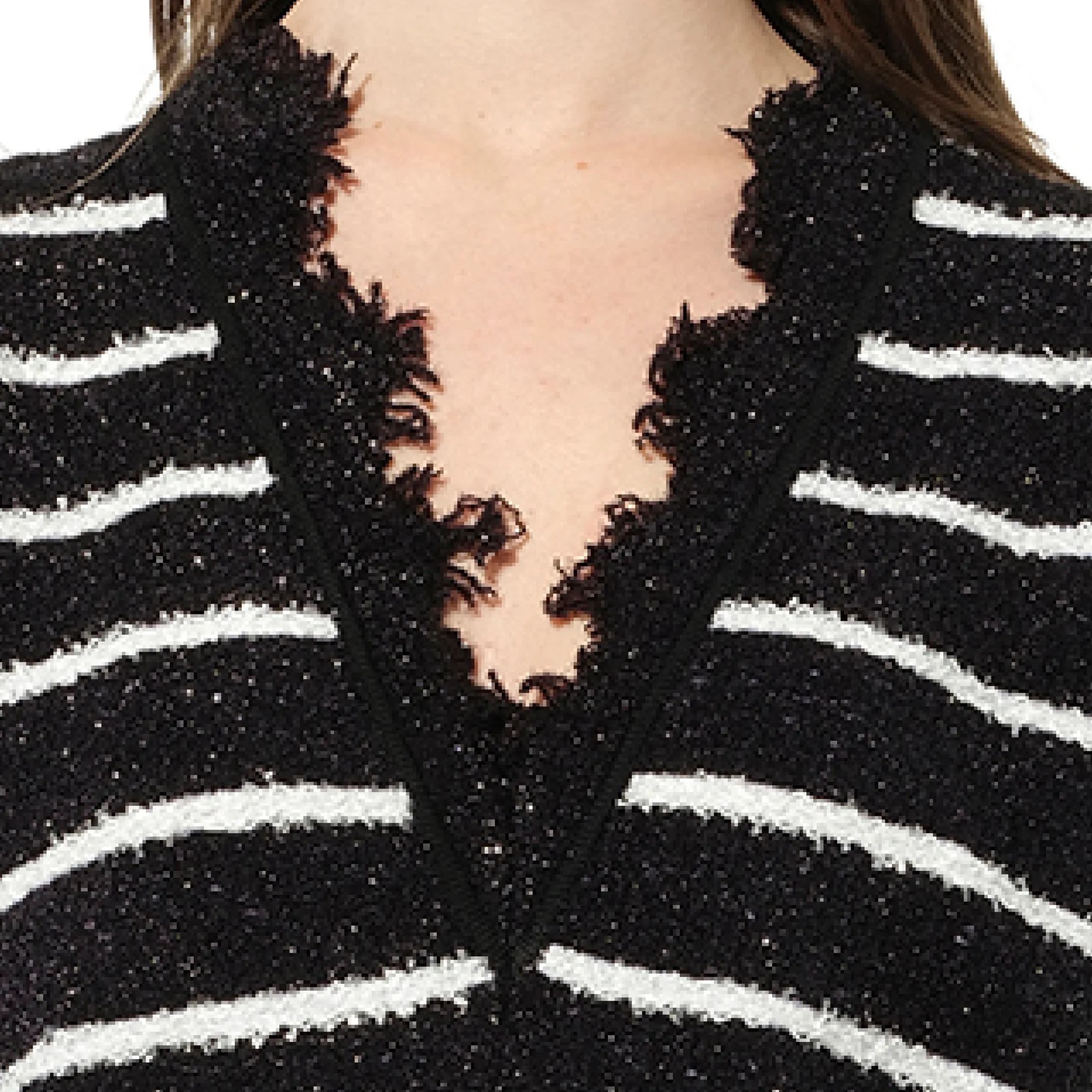 V Neck Striped Dress in Black sold by MARAIS product image thumbnail 2