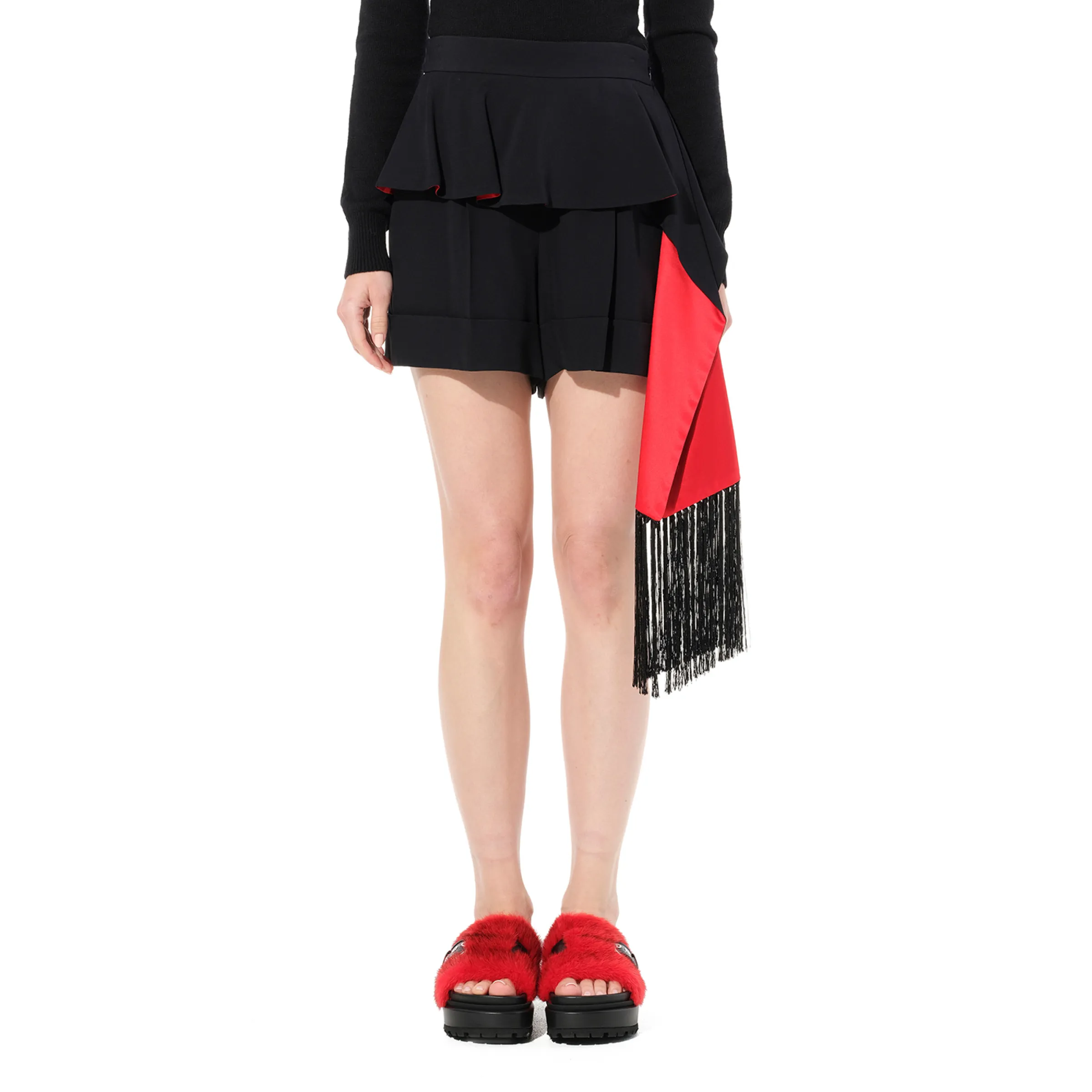 Leaf Crepe Pant in Black sold by MARAIS