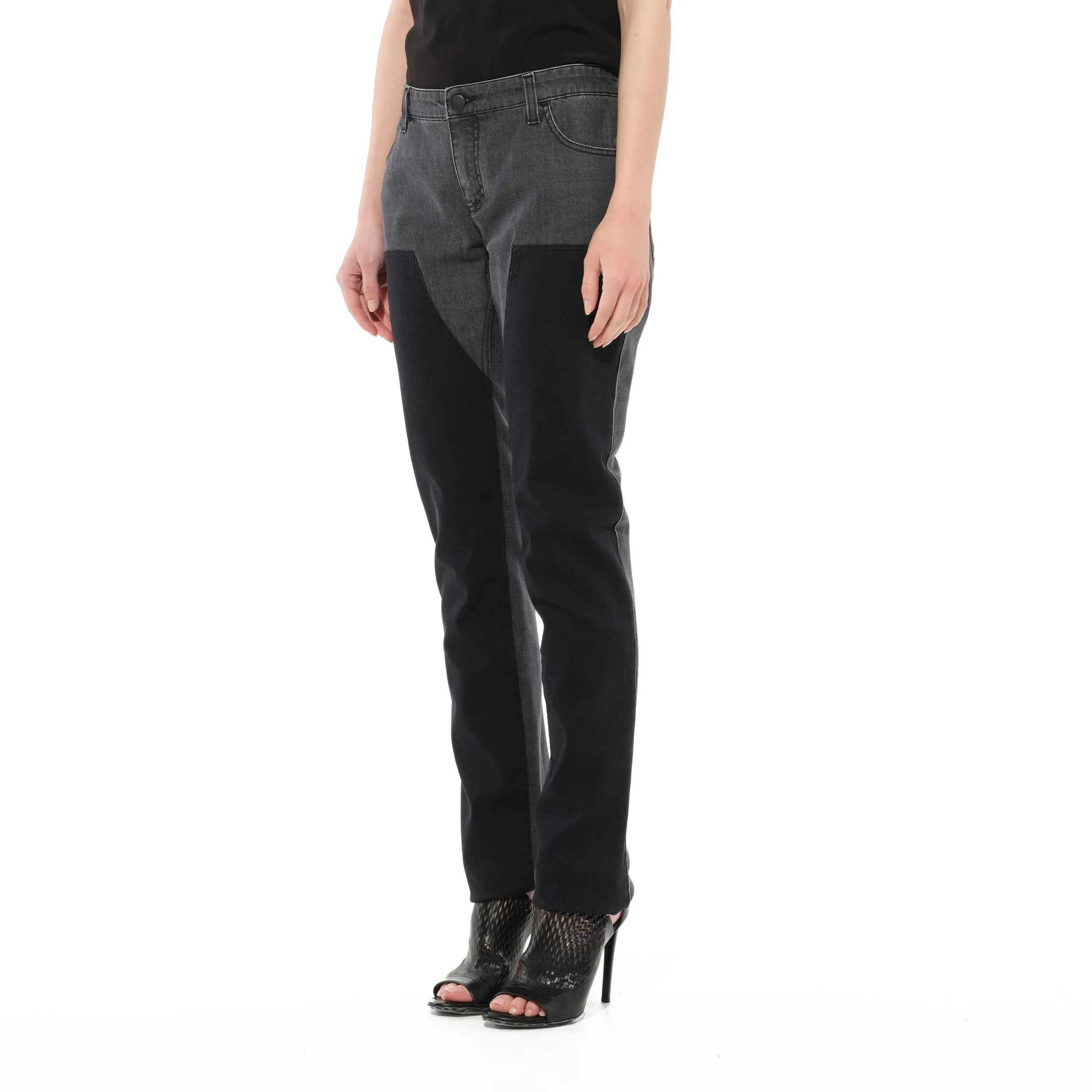 Jeans in Two Tone Black sold by MARAIS product image thumbnail 5