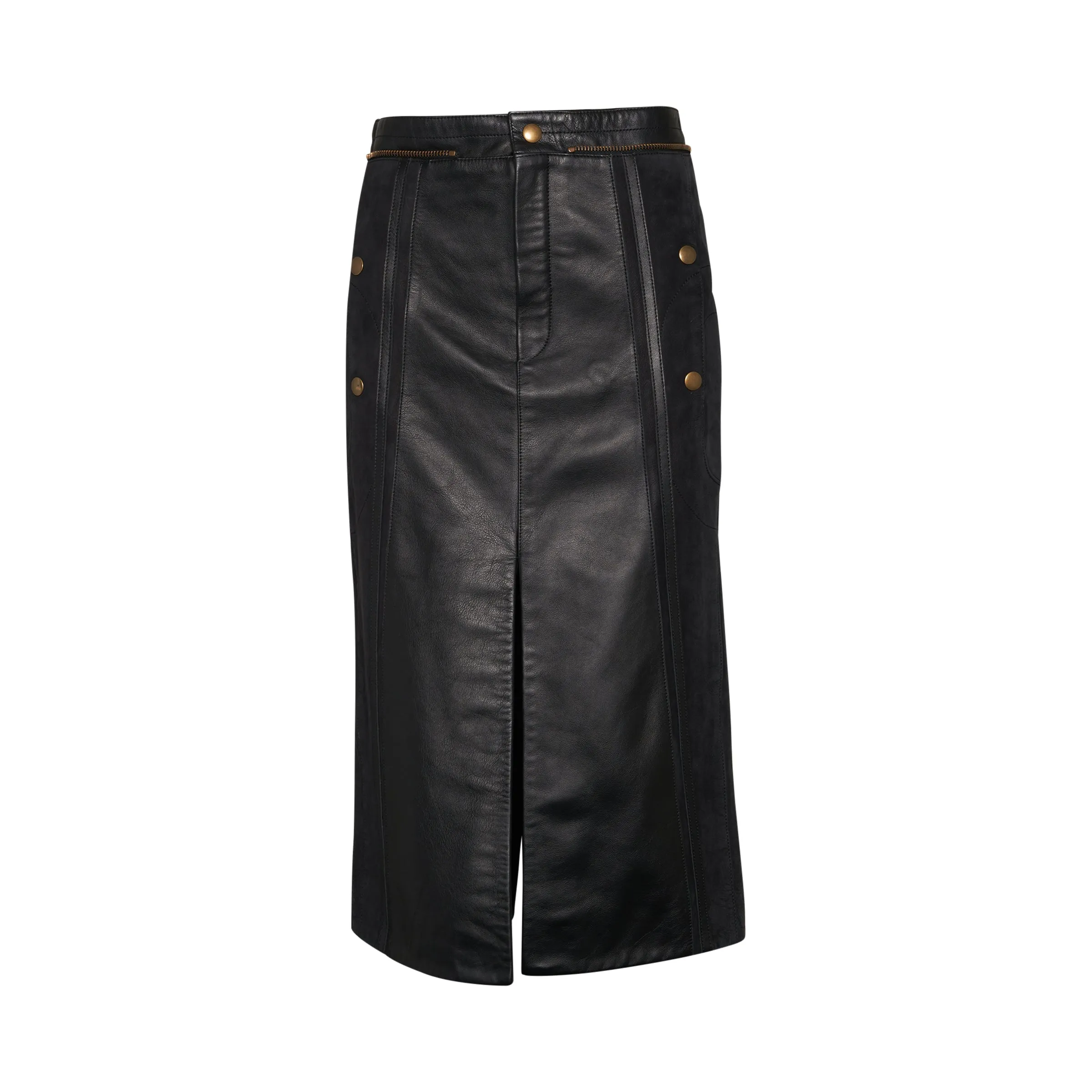 Leather Skirt in Black sold by MARAIS