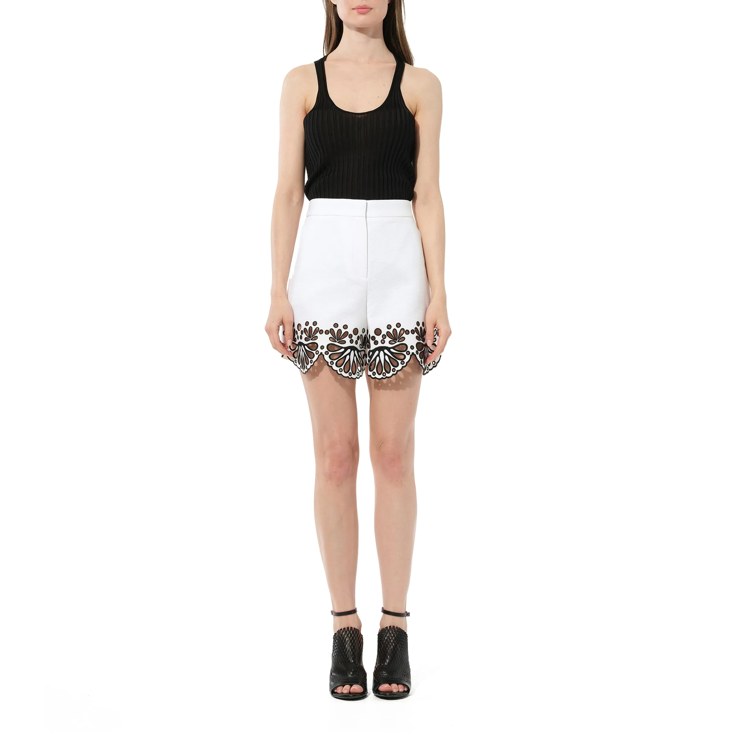 Shorts in White/Black sold by MARAIS product image thumbnail 4