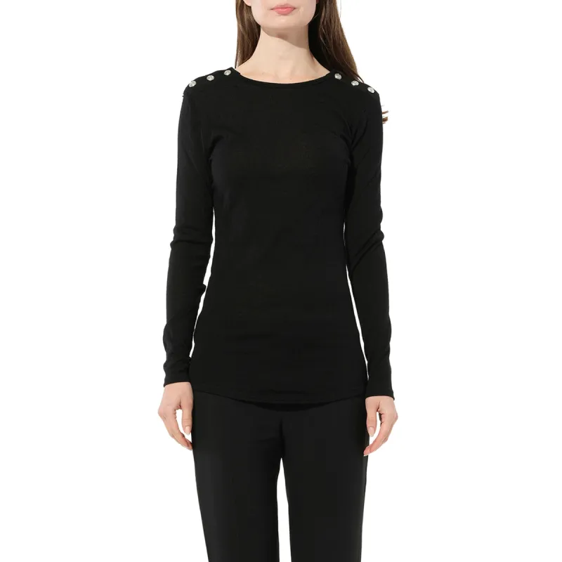 Knit in Black with Buttons sold by MARAIS