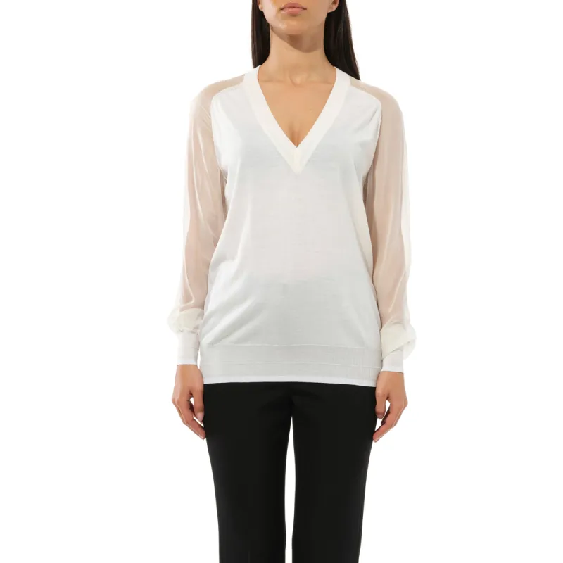 Sweater Knit in White sold by MARAIS