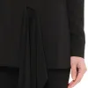 Long Sleeve Blouse in Black sold by MARAIS