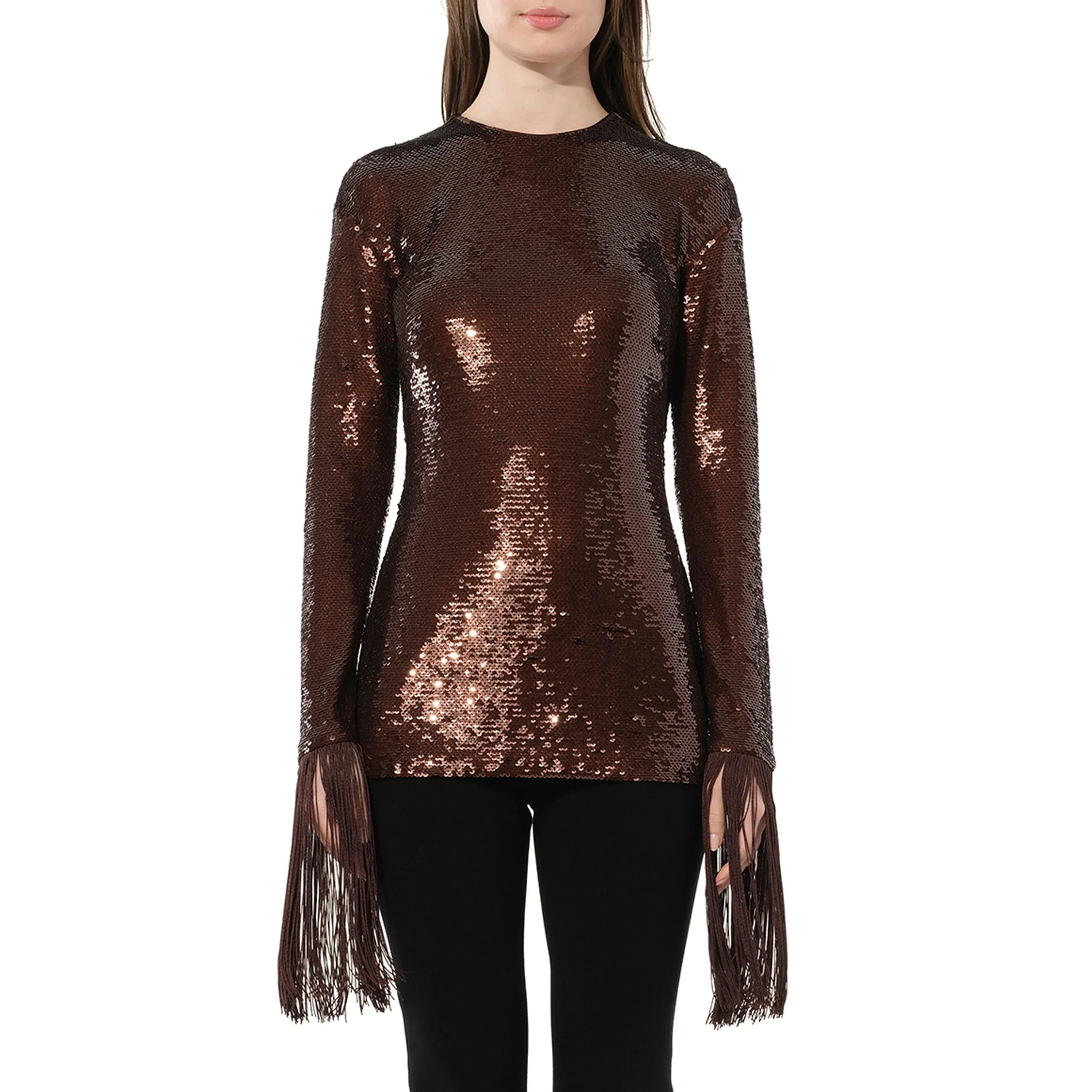 Long Sleeve Top in Maroon sold by MARAIS