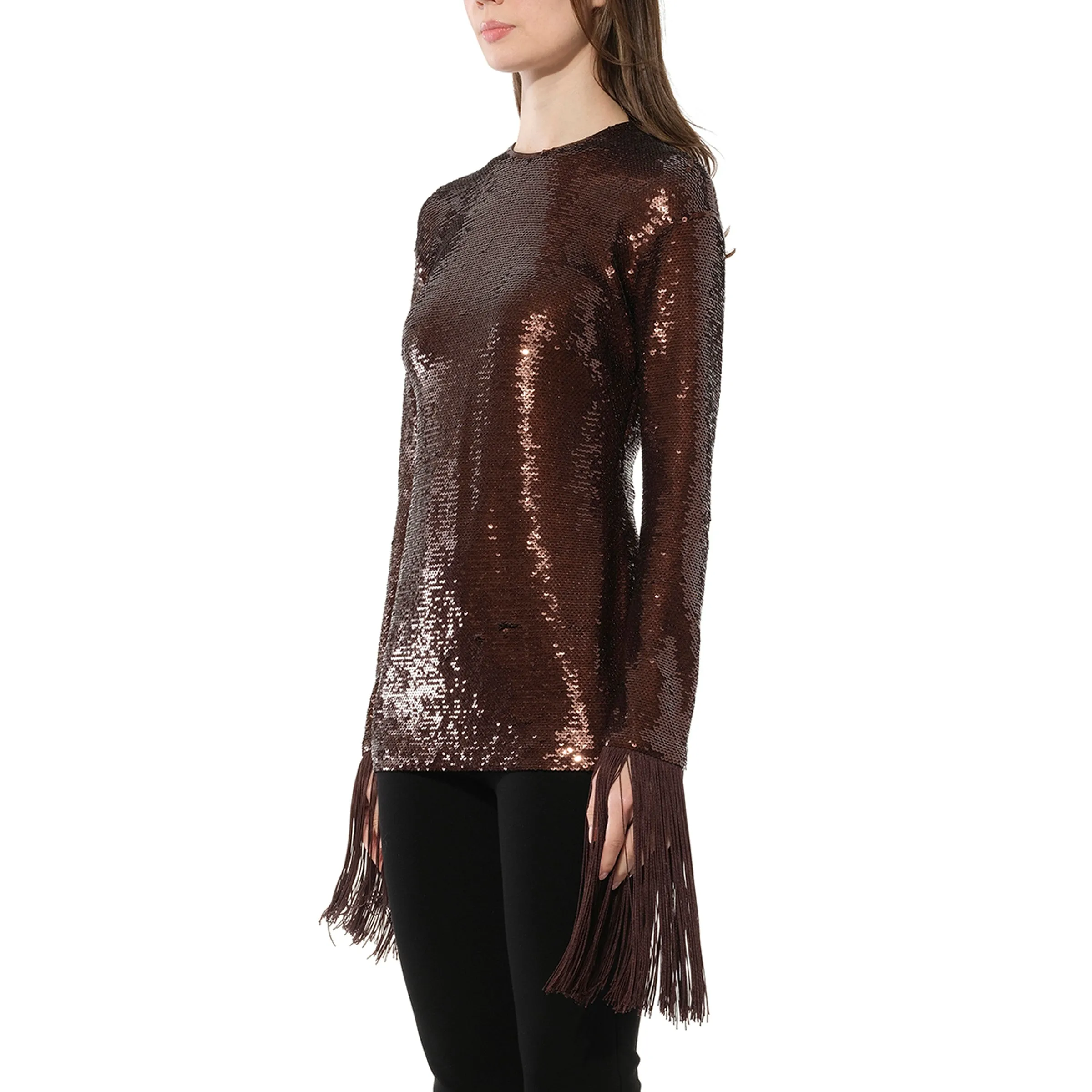Long Sleeve Top in Maroon sold by MARAIS product image thumbnail 5