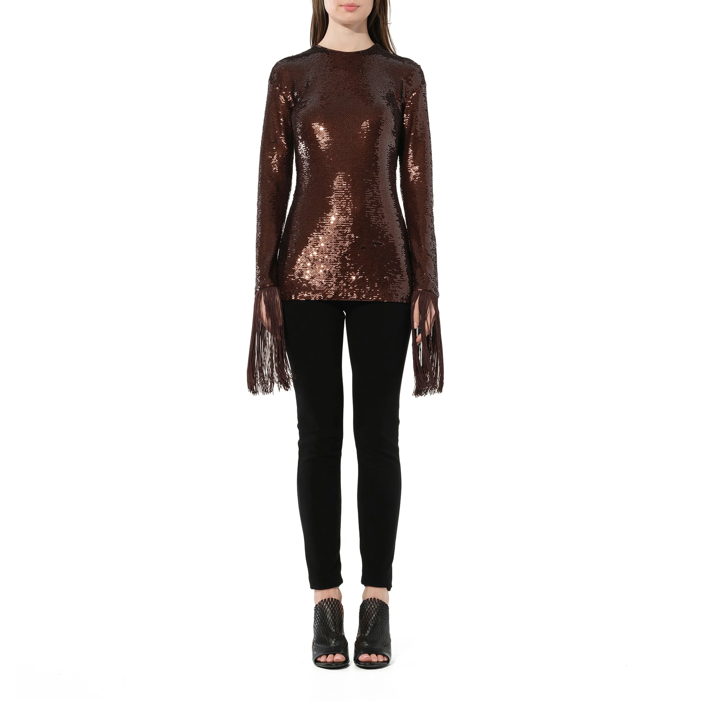 Long Sleeve Top in Maroon sold by MARAIS product image thumbnail 4