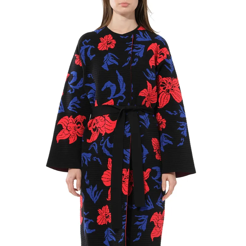 Floral Coat in Black sold by MARAIS