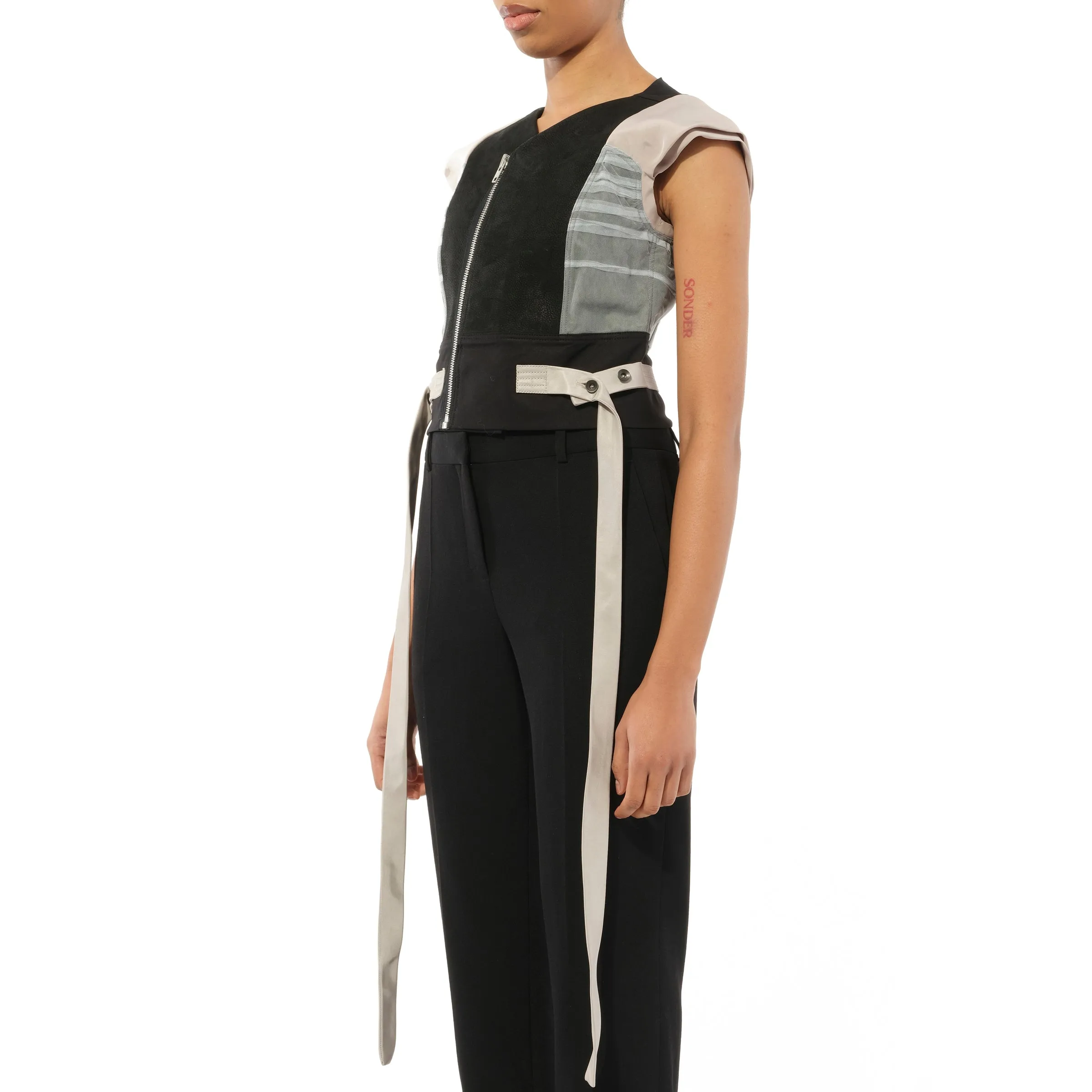 Nymph Biker Leather in Black/White sold by MARAIS product image thumbnail 5