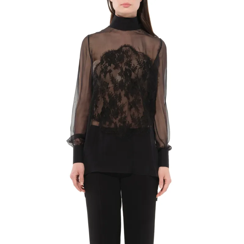 Podium Blouse in Black sold by MARAIS