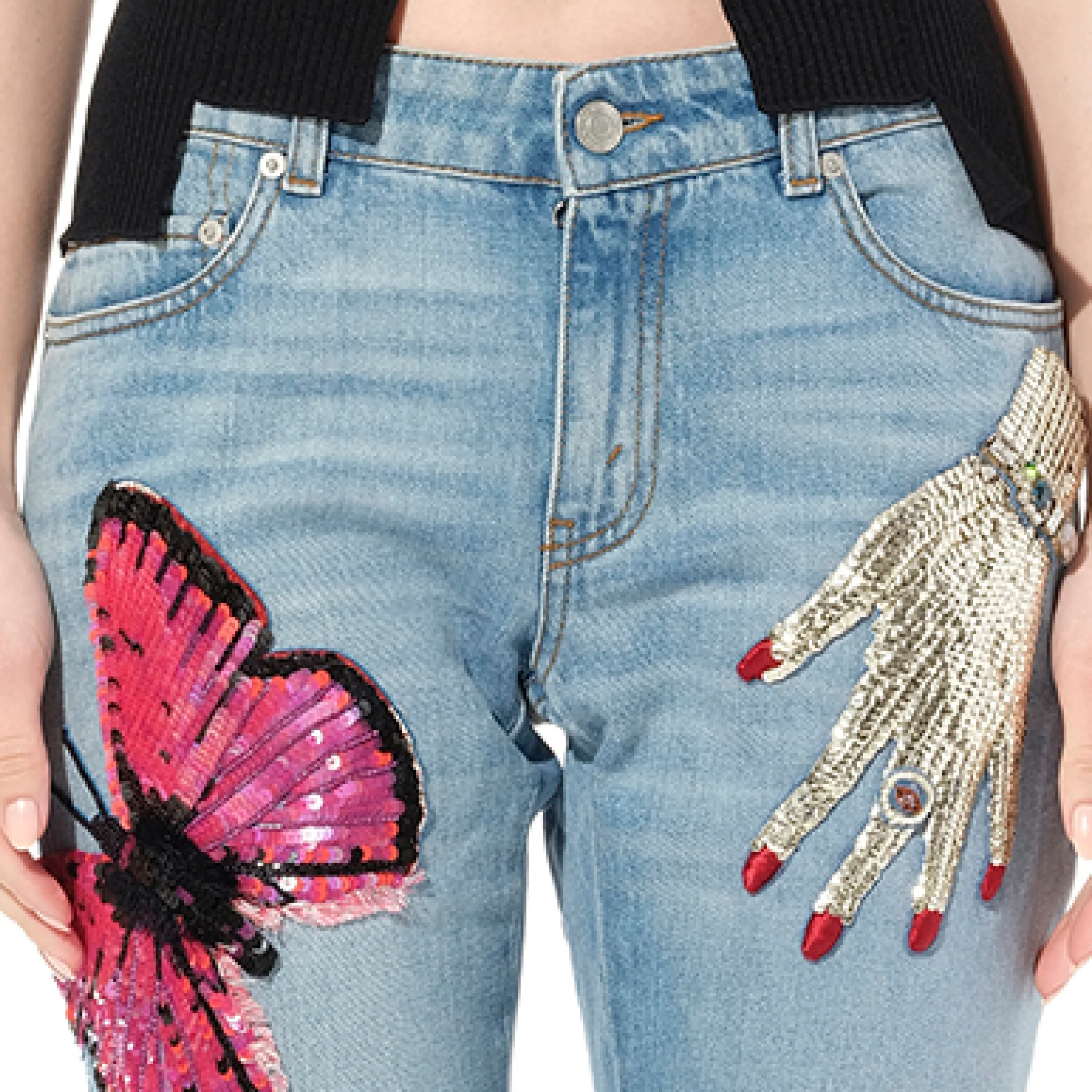 Denim Pants with Print sold by MARAIS product image thumbnail 2