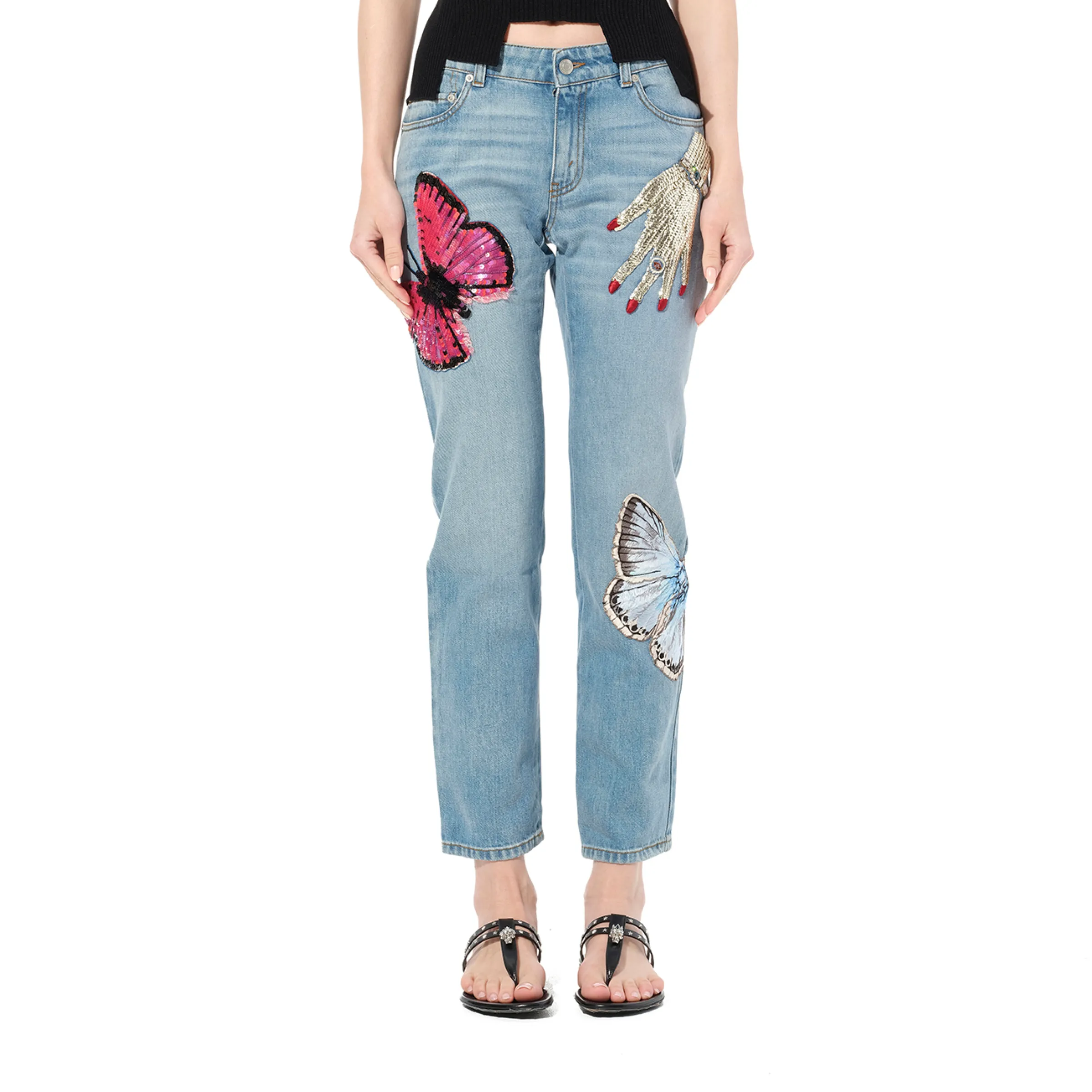 Denim Pants with Print sold by MARAIS