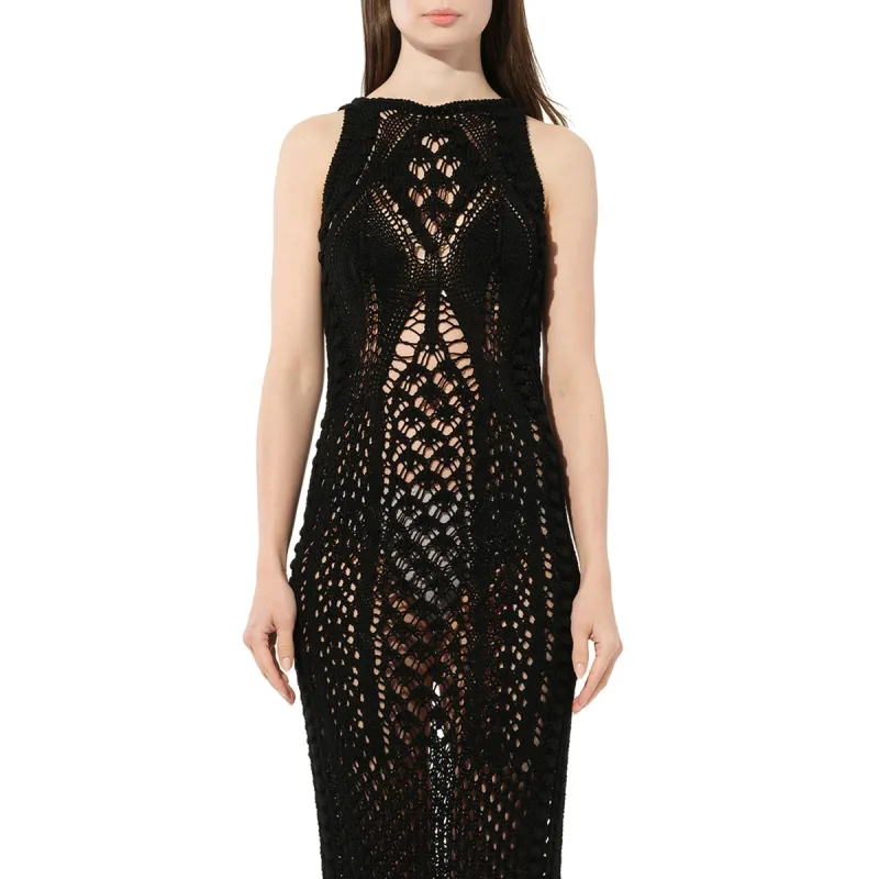 Long Crochet Knit Dress made by Balmain