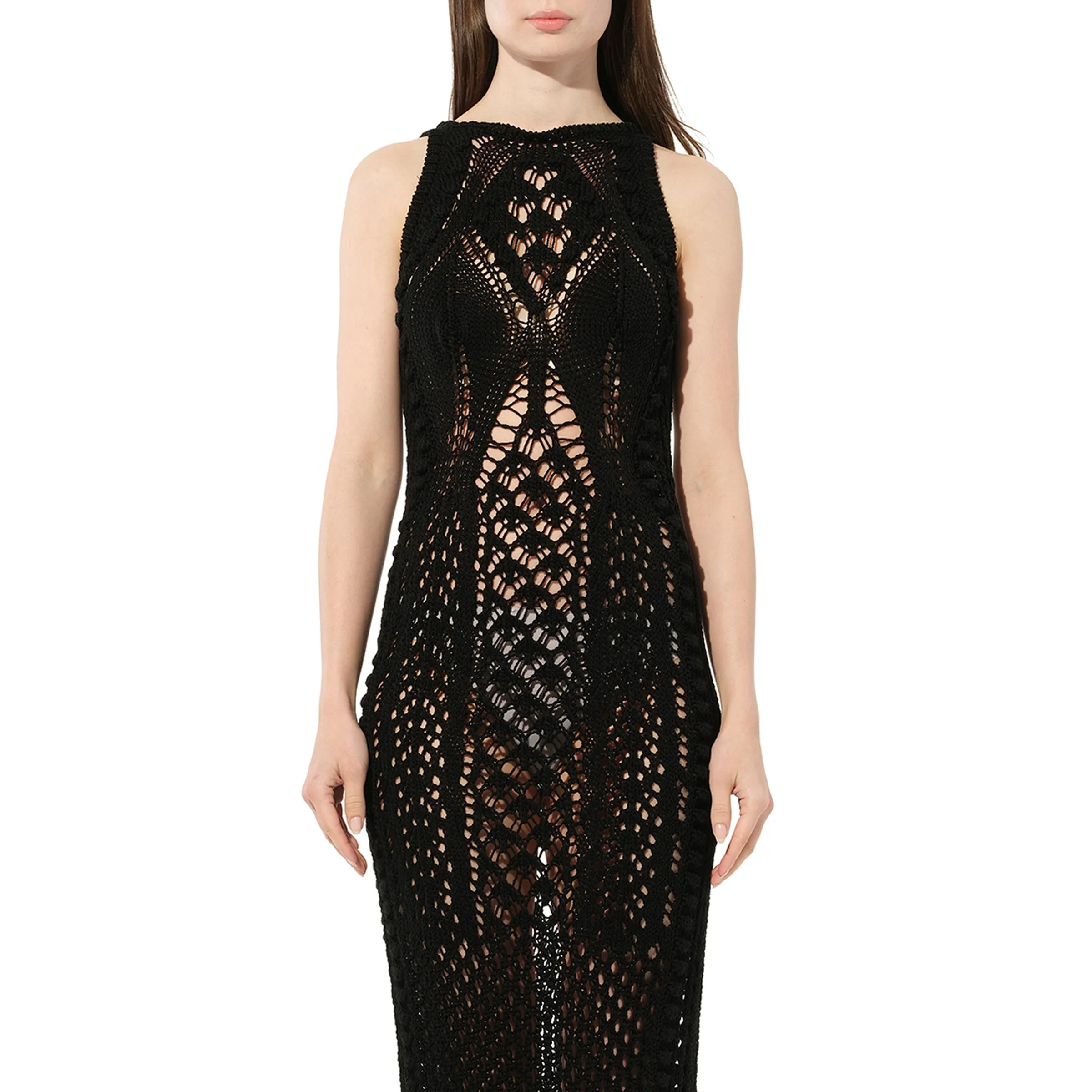 Long Crochet Knit Dress sold by MARAIS
