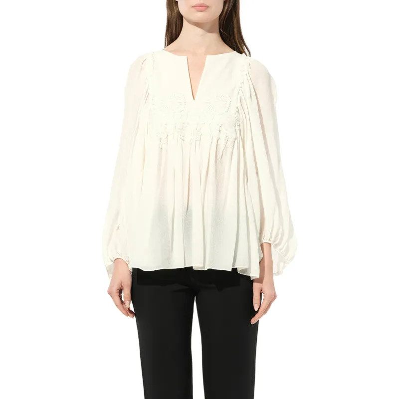 Longsleeve Top in White sold by MARAIS