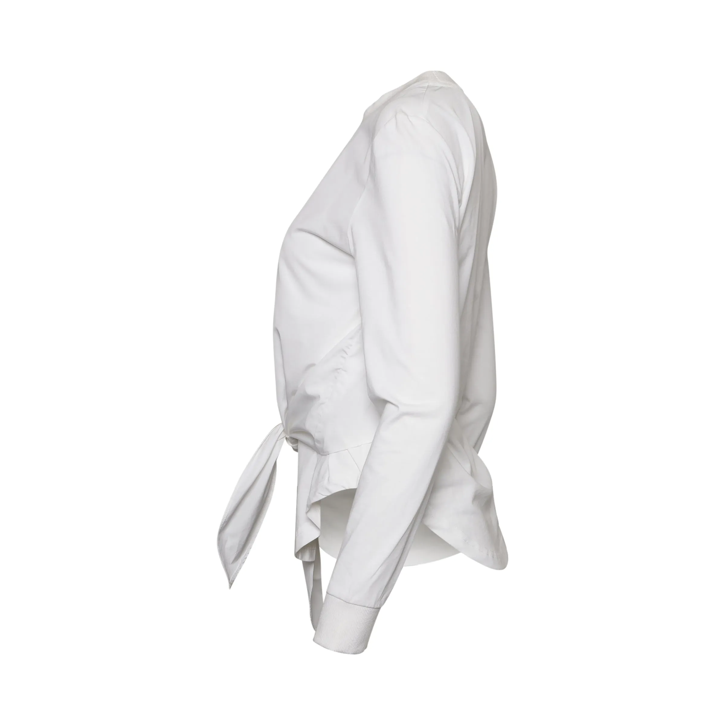Longsleeve Knot Top in White sold by MARAIS product image thumbnail 3