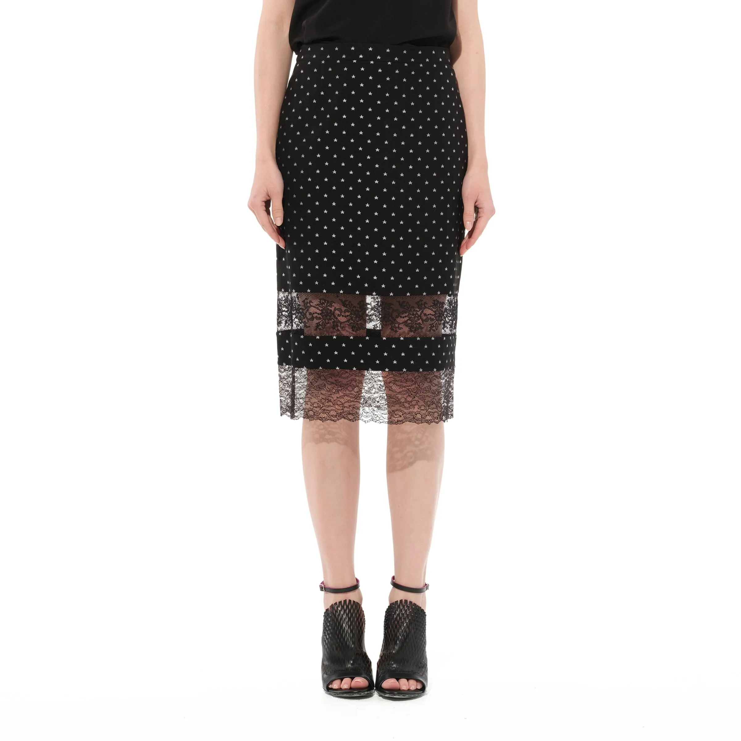 Silk Skirt in Black sold by MARAIS