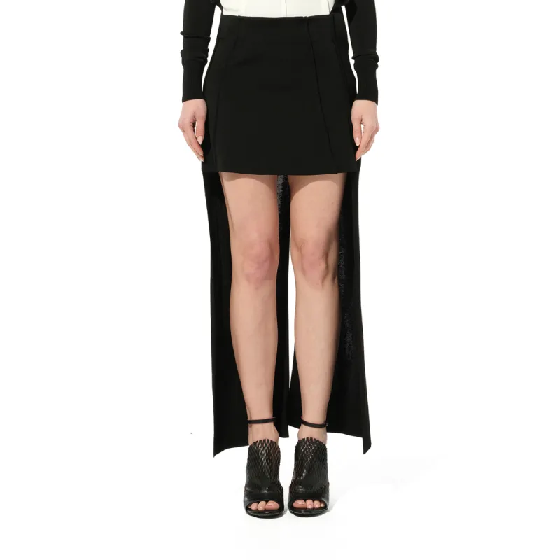 Back Panel Skirt in Black sold by MARAIS