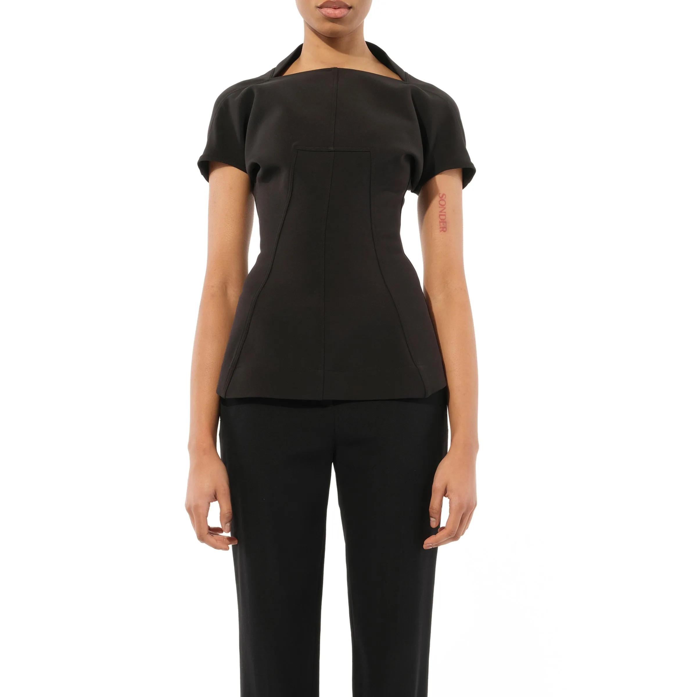 Dagger Cal Top in Black sold by MARAIS