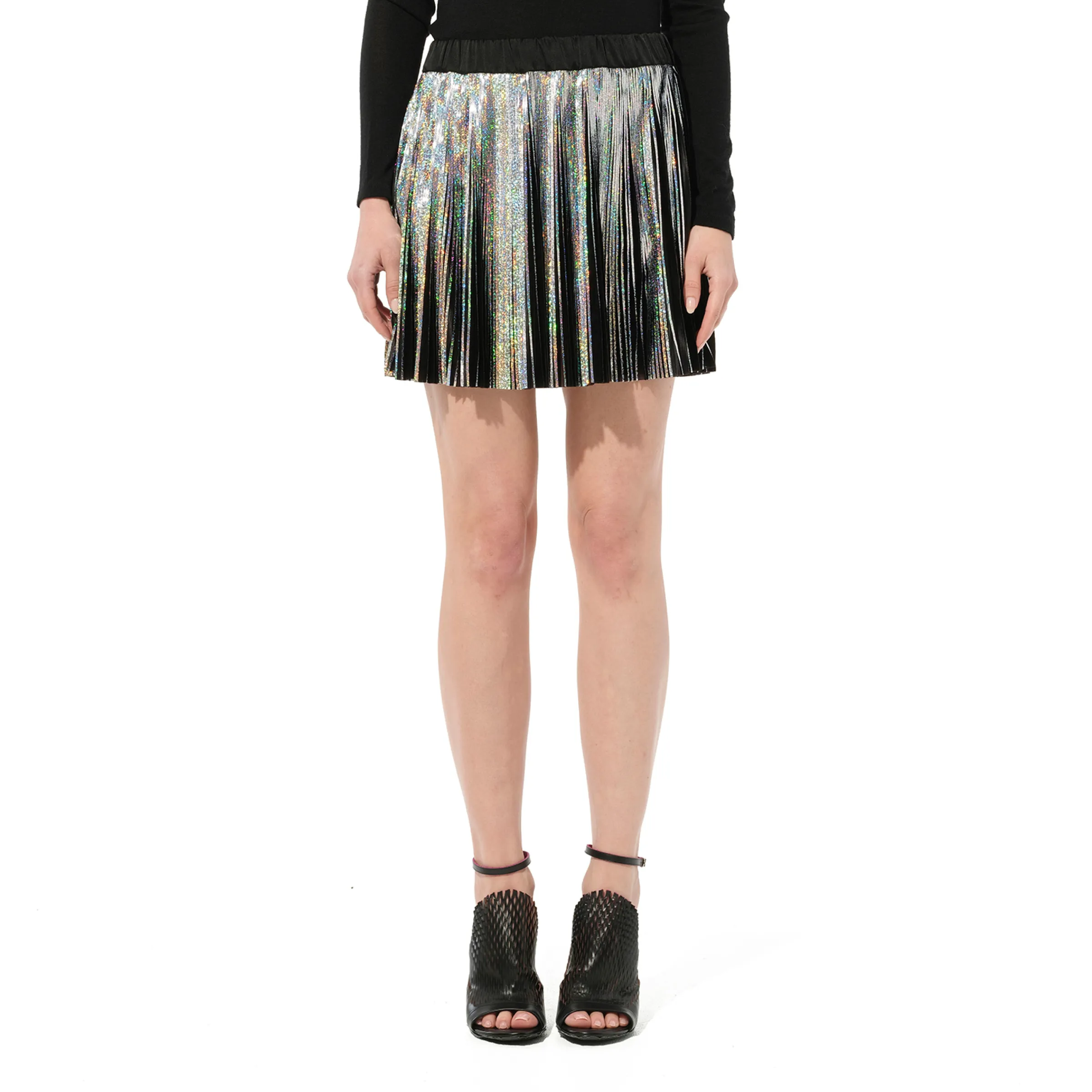 Hologramme Skirt in Black sold by MARAIS