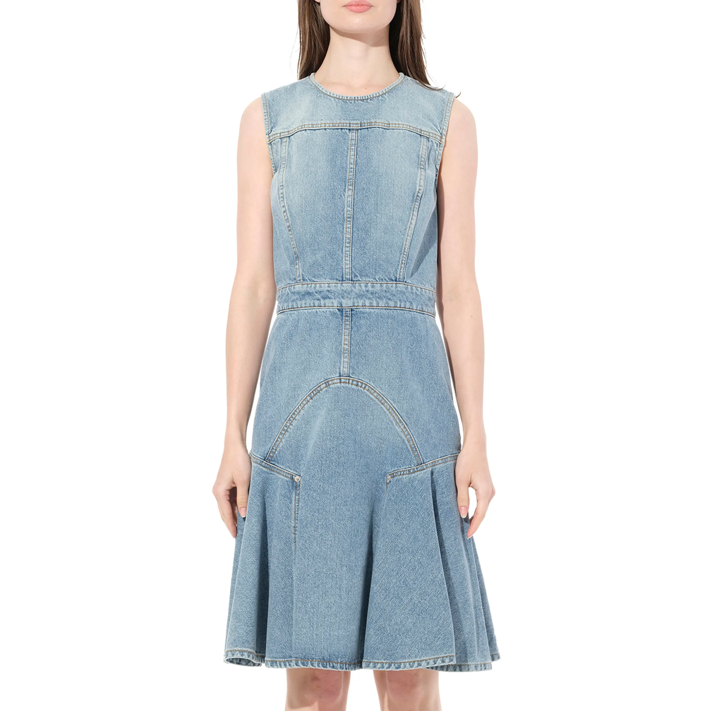 Abito Denim Dress in Blue sold by MARAIS