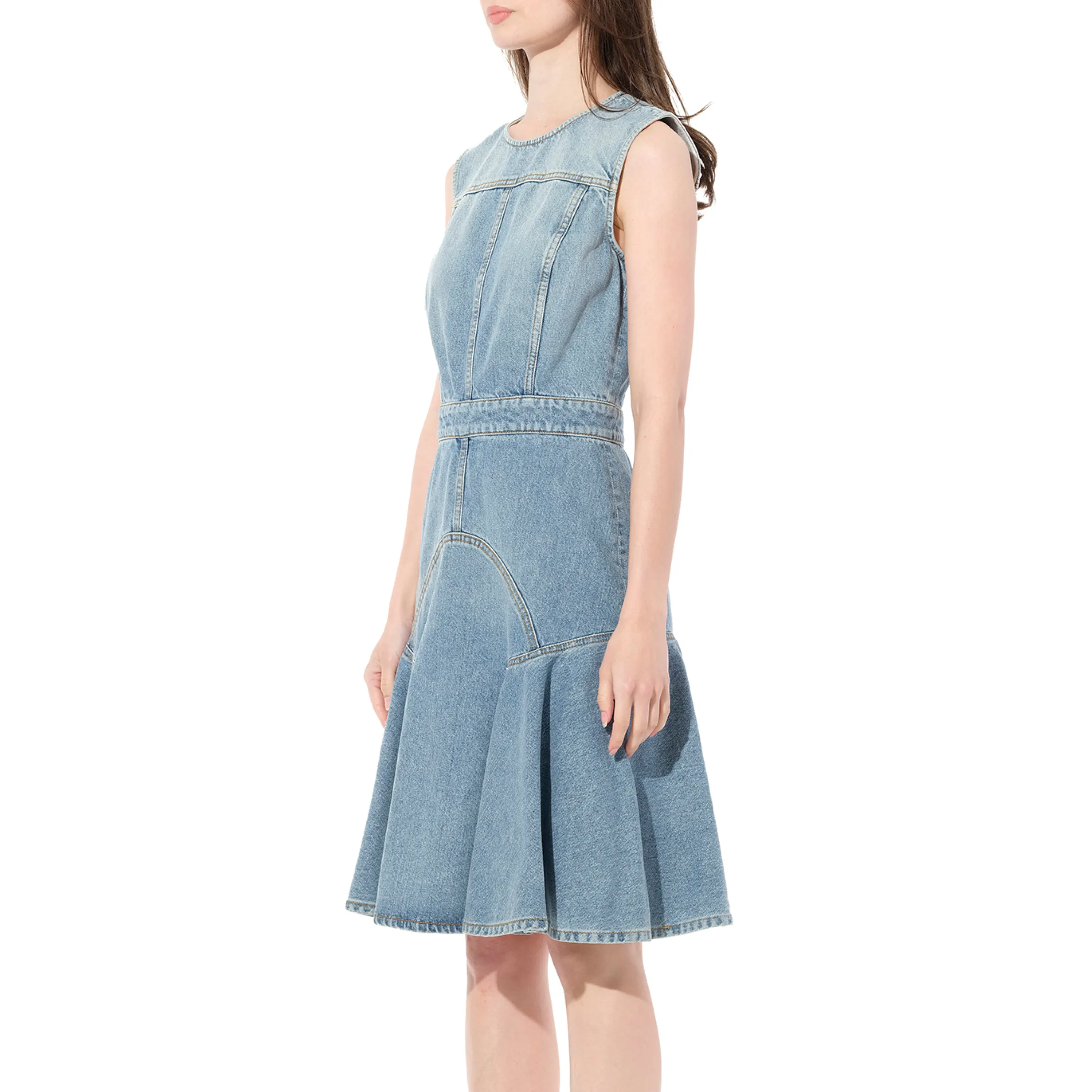 Abito Denim Dress in Blue sold by MARAIS product image thumbnail 5
