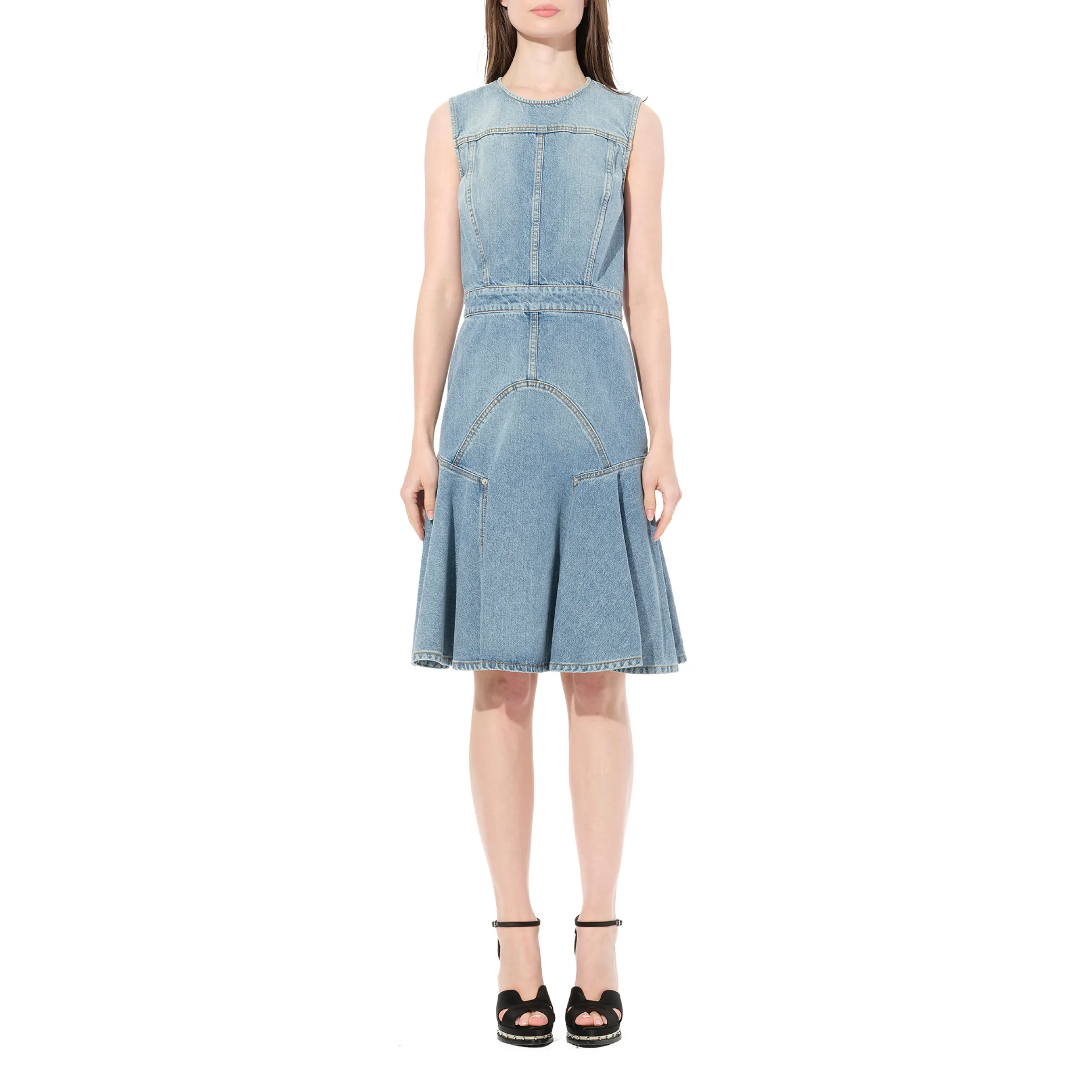 Abito Denim Dress in Blue sold by MARAIS product image thumbnail 4