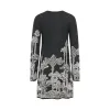 Long Print Sweater in Grey/White sold by MARAIS