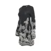 Long Print Sweater in Grey/White sold by MARAIS