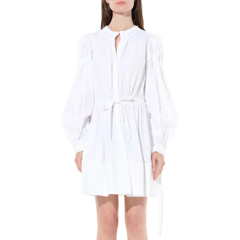 Abito Poplin Dress in White sold by MARAIS