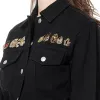 Washed Denim Jacket in Black sold by MARAIS