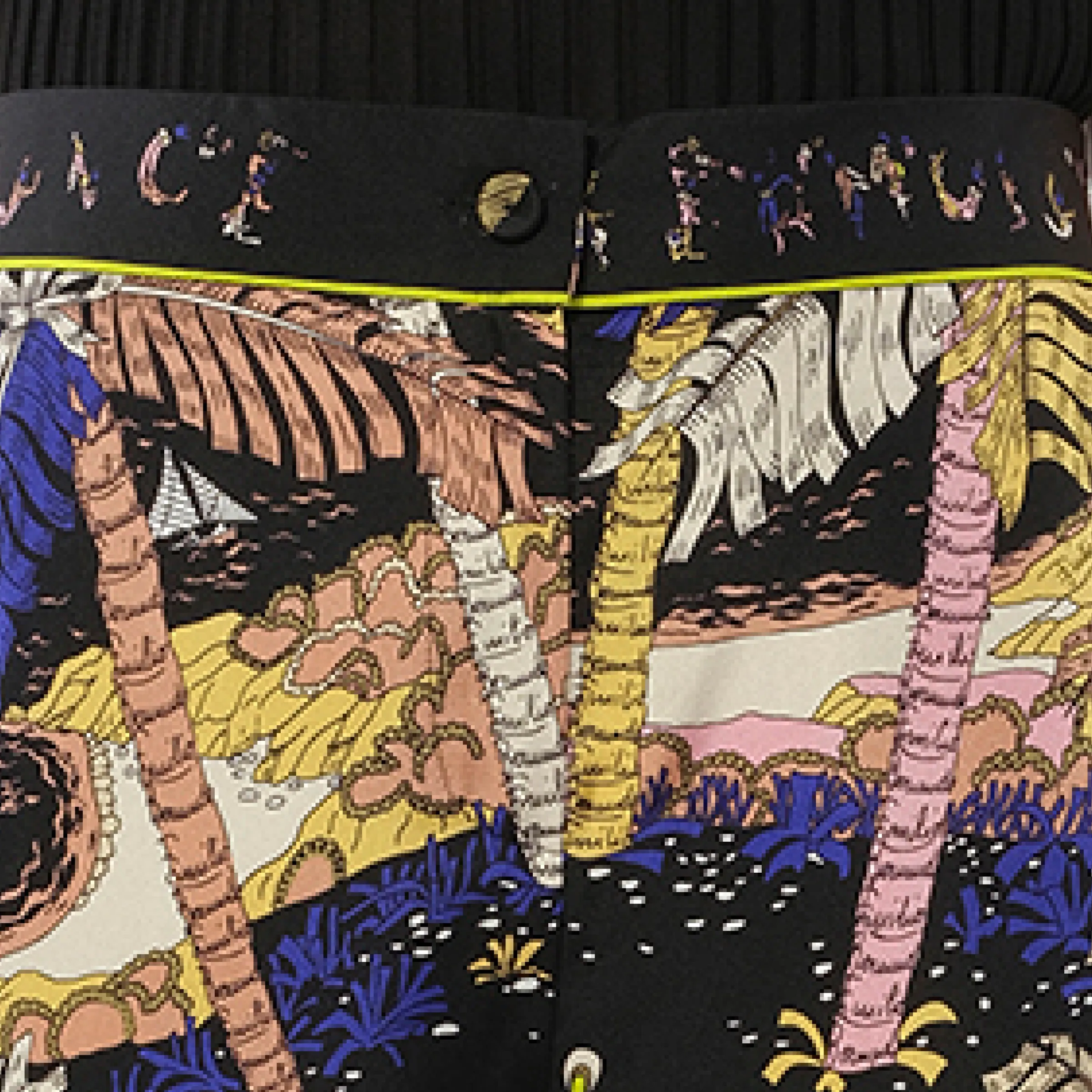 Print Palm Trousers in Black/Yellow sold by MARAIS product image thumbnail 3