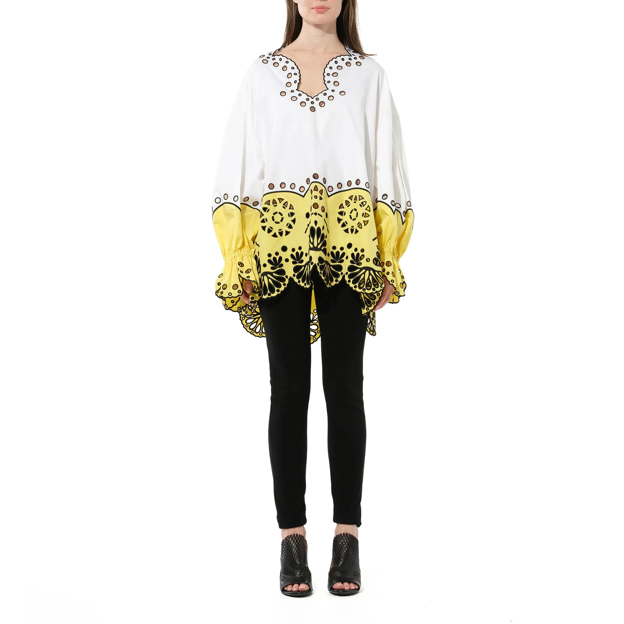 Long Sleeve Blouse in White sold by MARAIS product image thumbnail 4