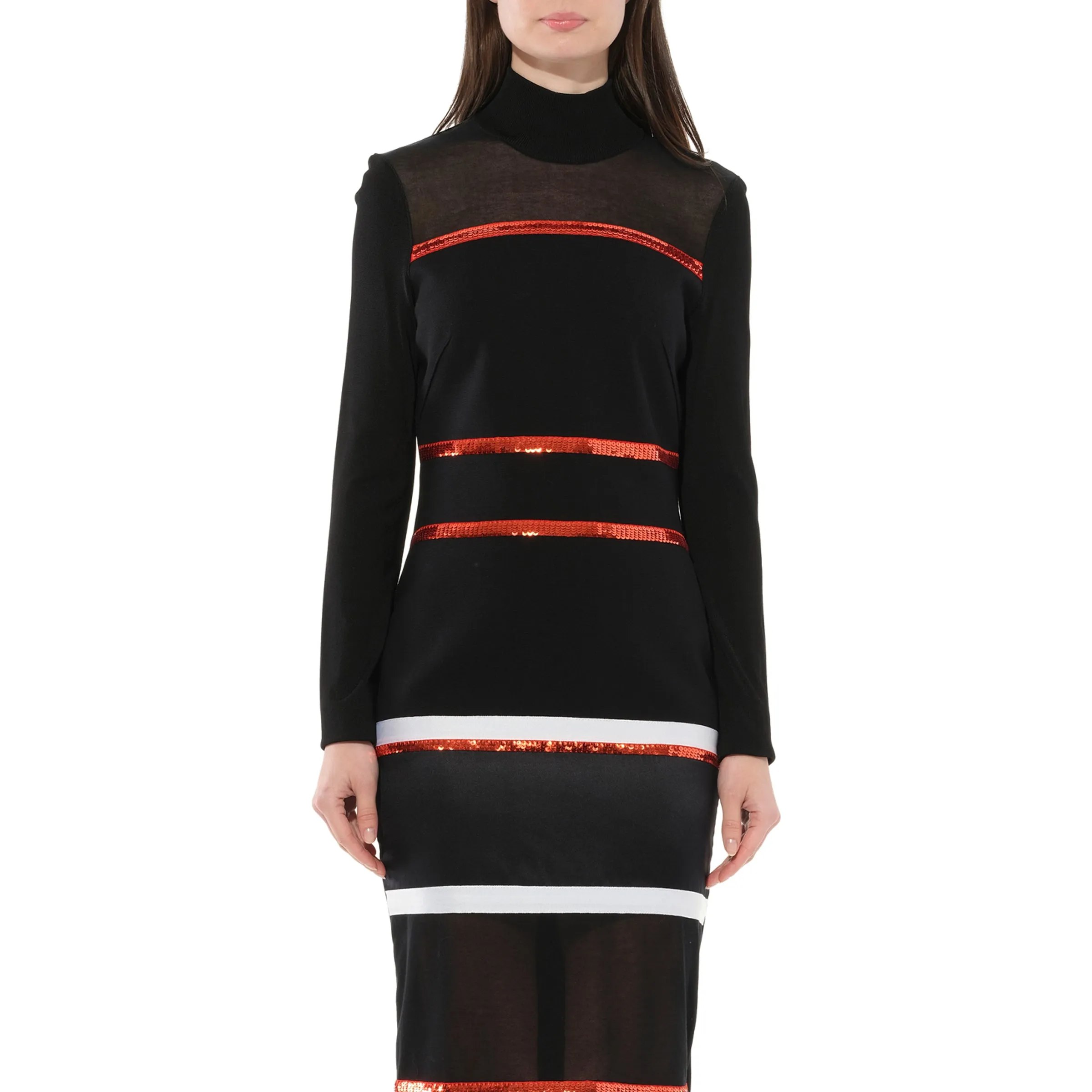 Long Dress in Black/Red/White sold by MARAIS