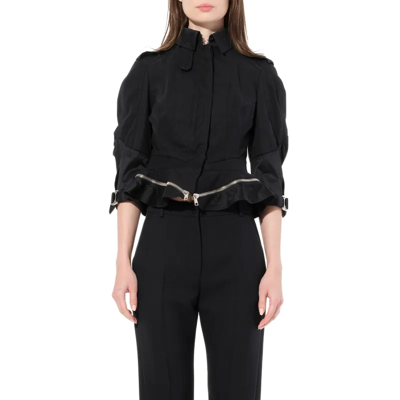 Military Peplum Jacket in Black sold by MARAIS