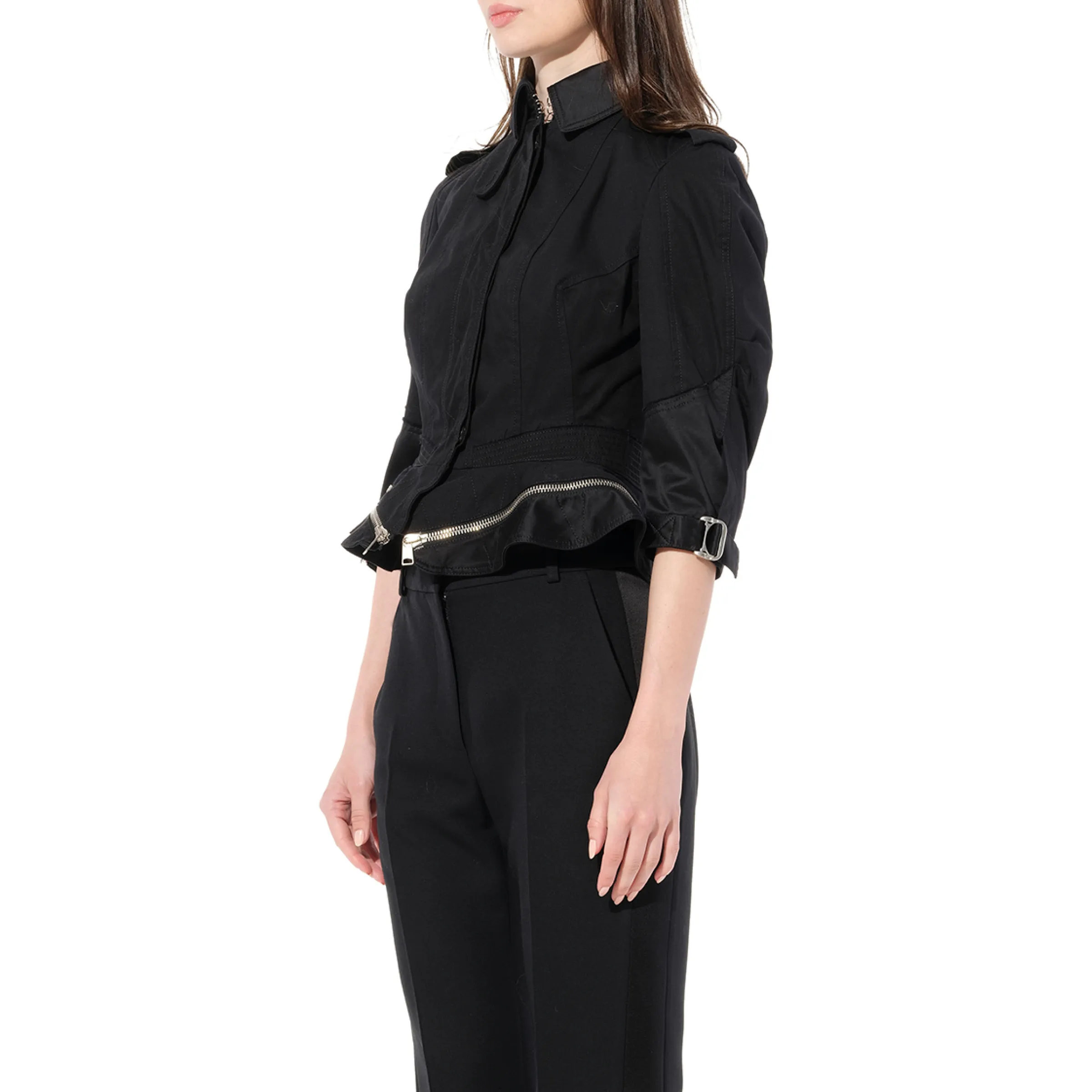 Military Peplum Jacket in Black sold by MARAIS product image thumbnail 5
