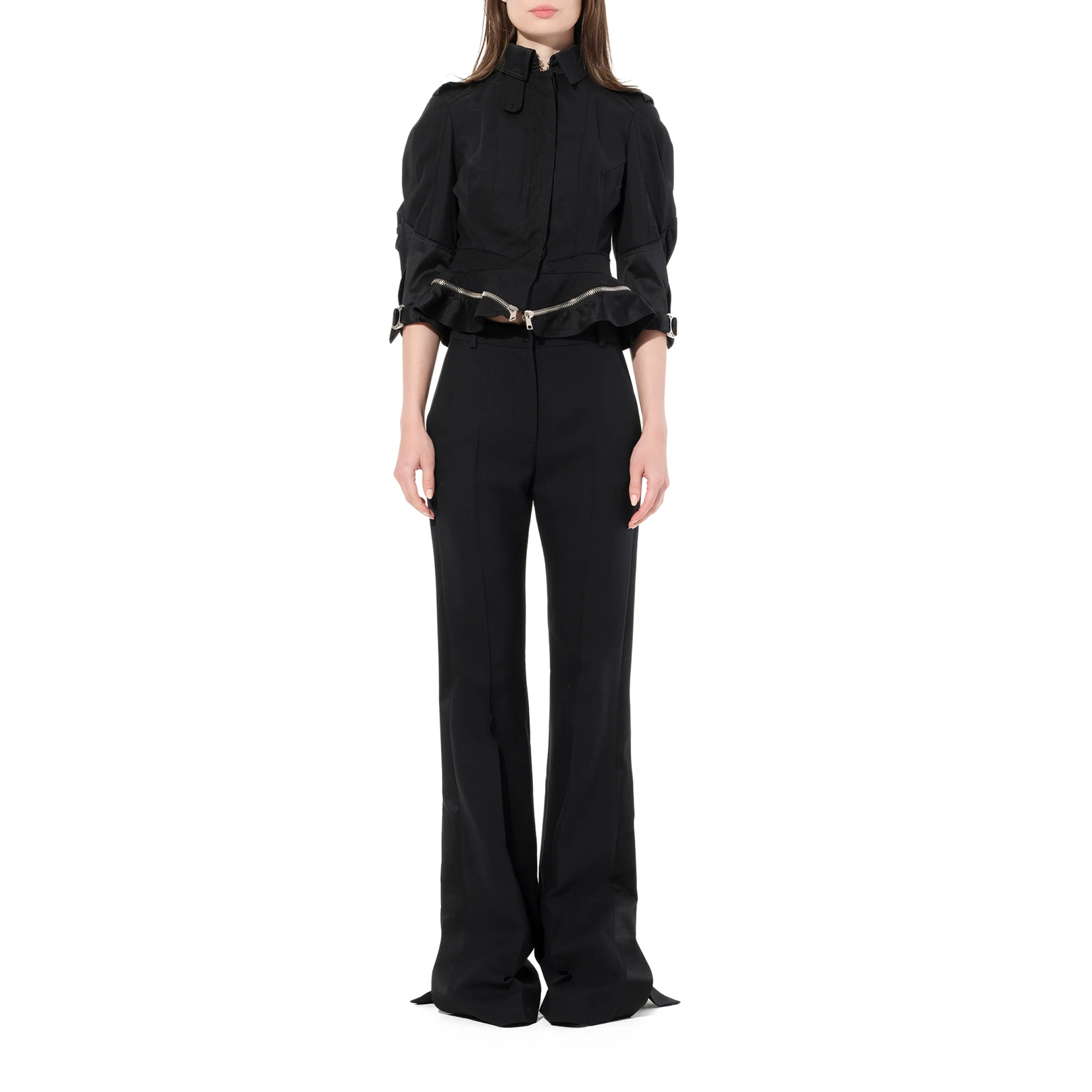 Military Peplum Jacket in Black sold by MARAIS product image thumbnail 4