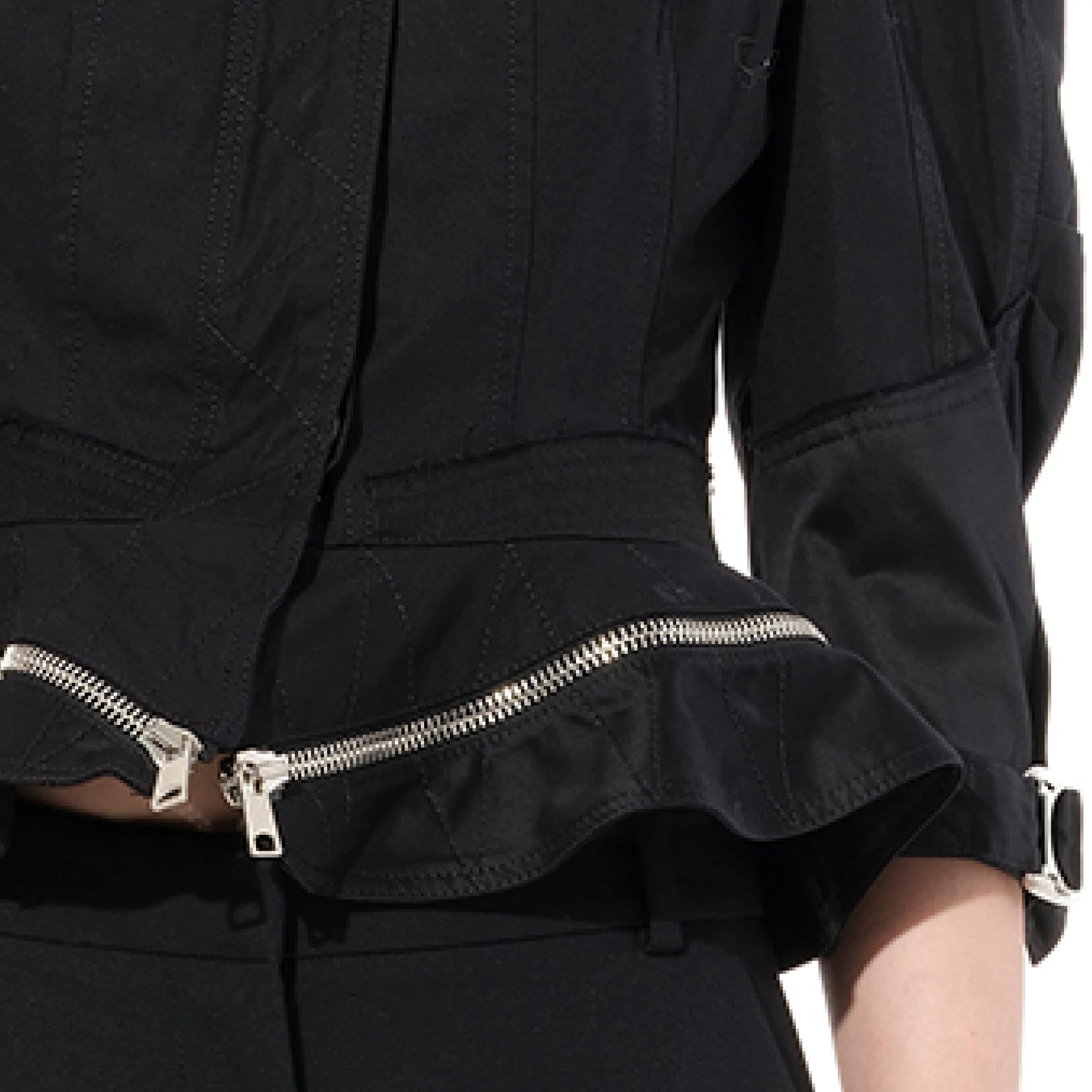 Military Peplum Jacket in Black sold by MARAIS product image thumbnail 3
