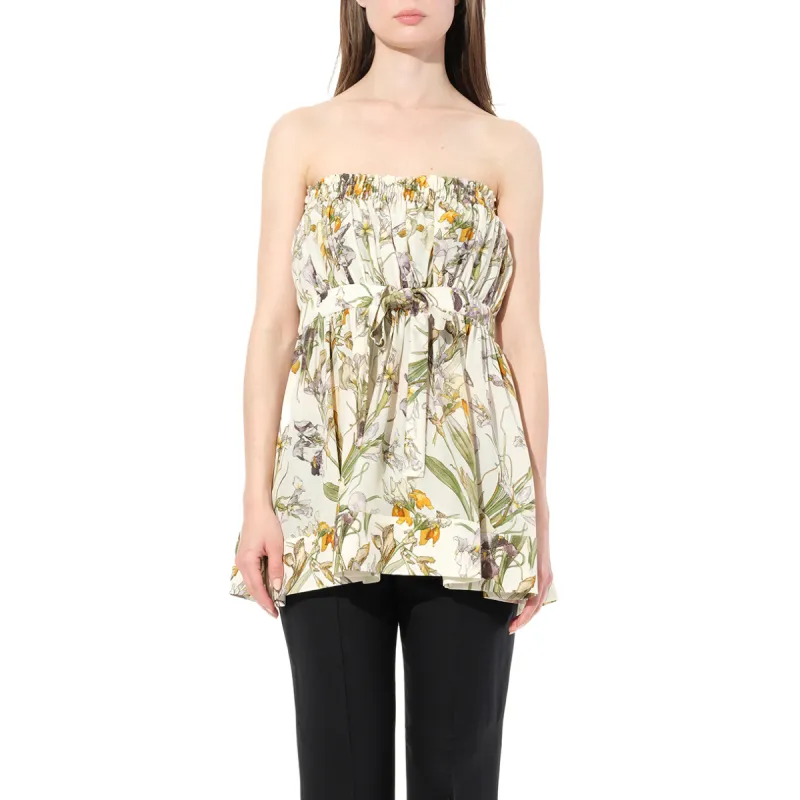 Iris Print Dress in Ivory sold by MARAIS