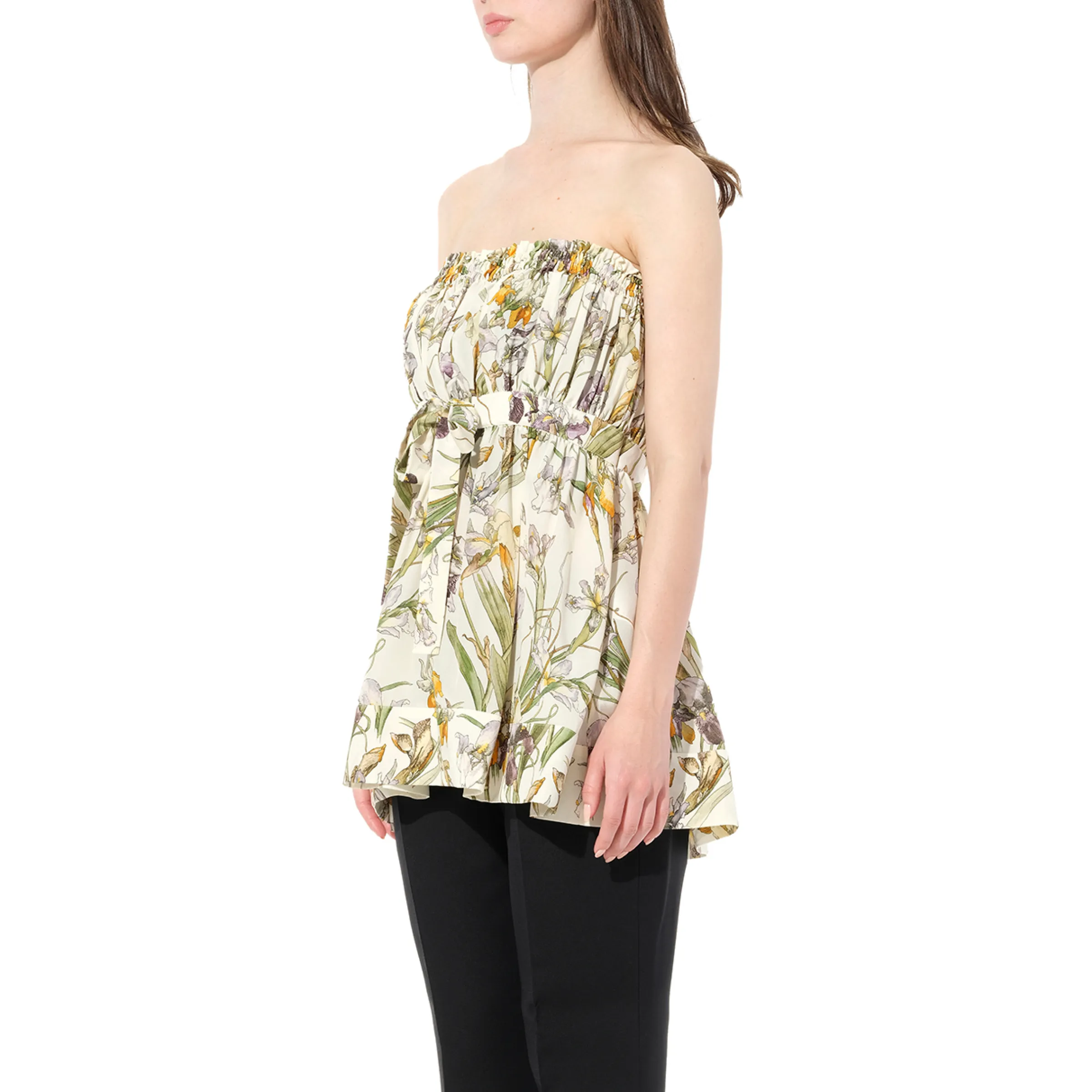 Iris Print Dress in Ivory sold by MARAIS product image thumbnail 5