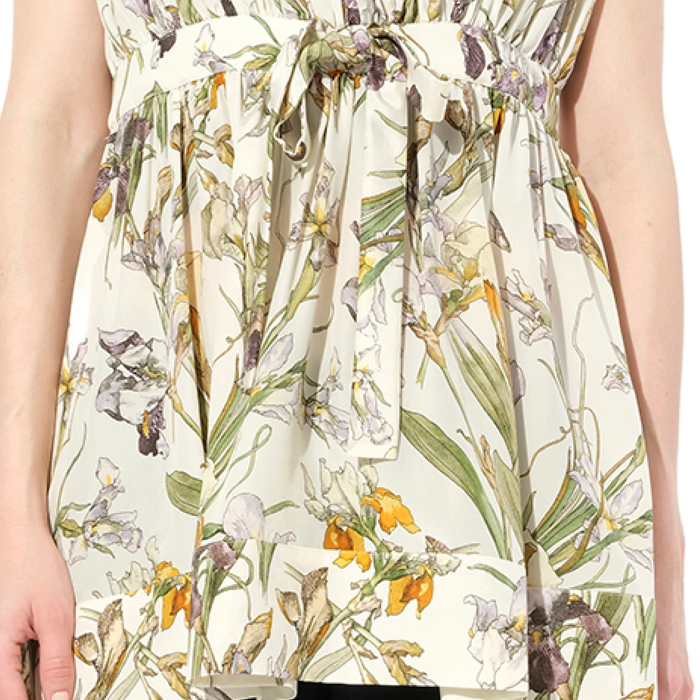 Iris Print Dress in Ivory sold by MARAIS product image thumbnail 3