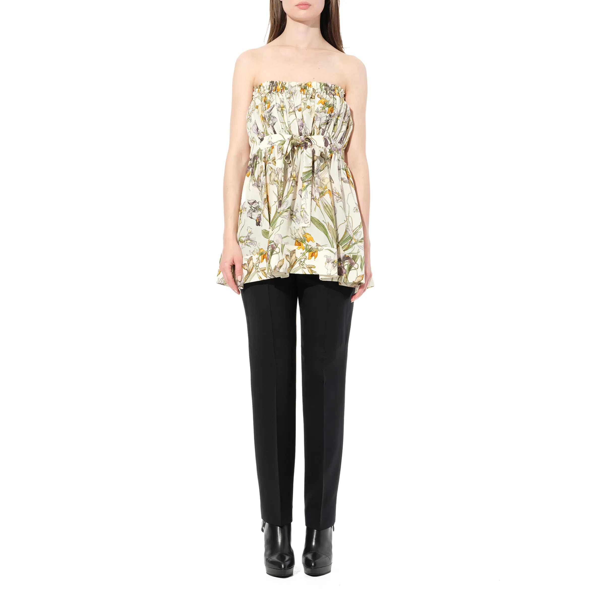 Iris Print Dress in Ivory sold by MARAIS product image thumbnail 4