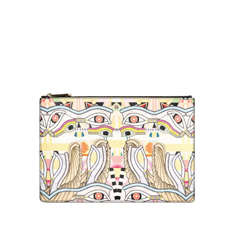 Iconic Print Medium Pouch in Multicolor sold by MARAIS