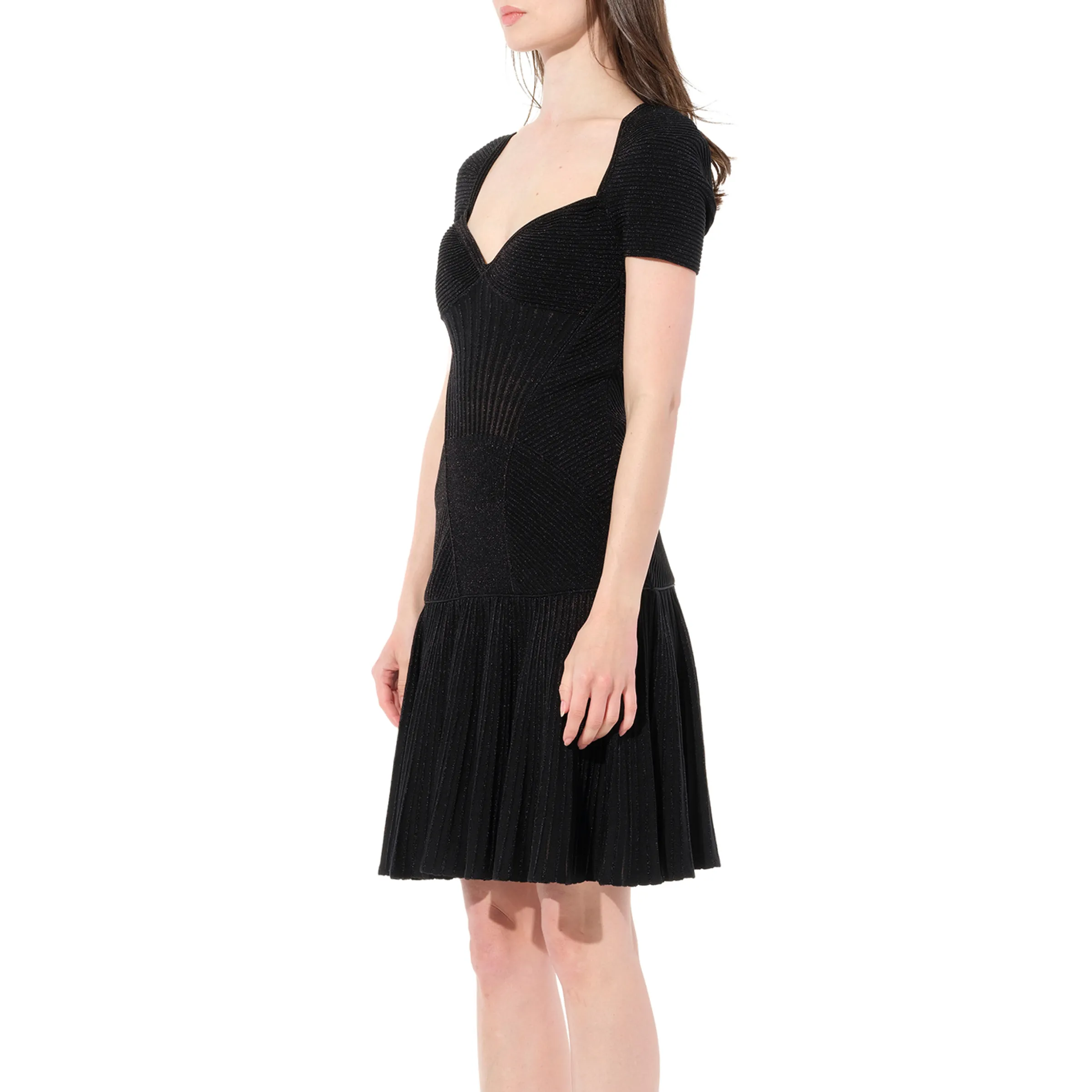 Knit Metal Dress in Black sold by MARAIS product image thumbnail 5