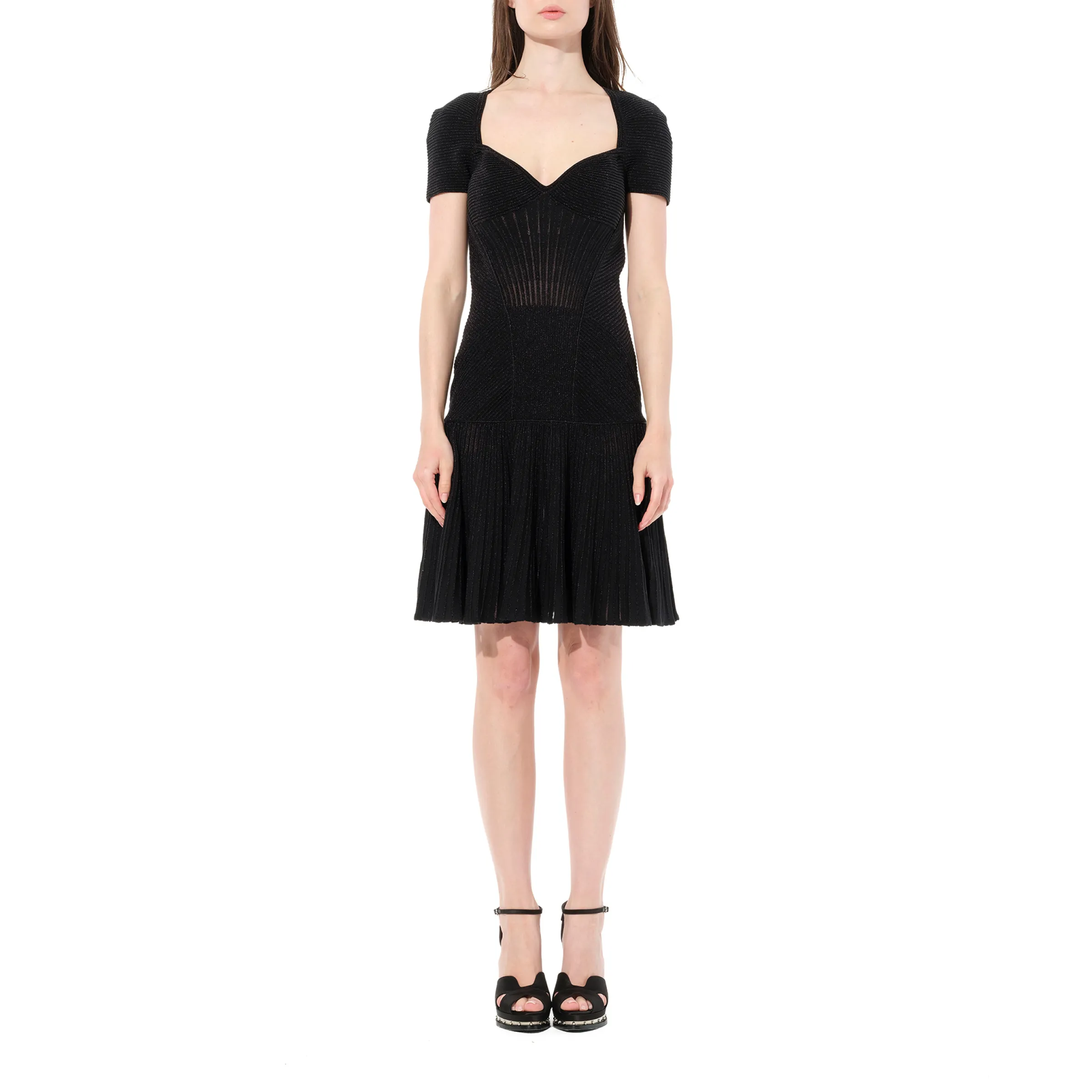 Knit Metal Dress in Black sold by MARAIS product image thumbnail 4