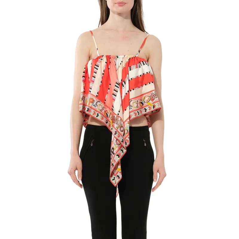 Sleeveless Top in Pink/Red sold by MARAIS