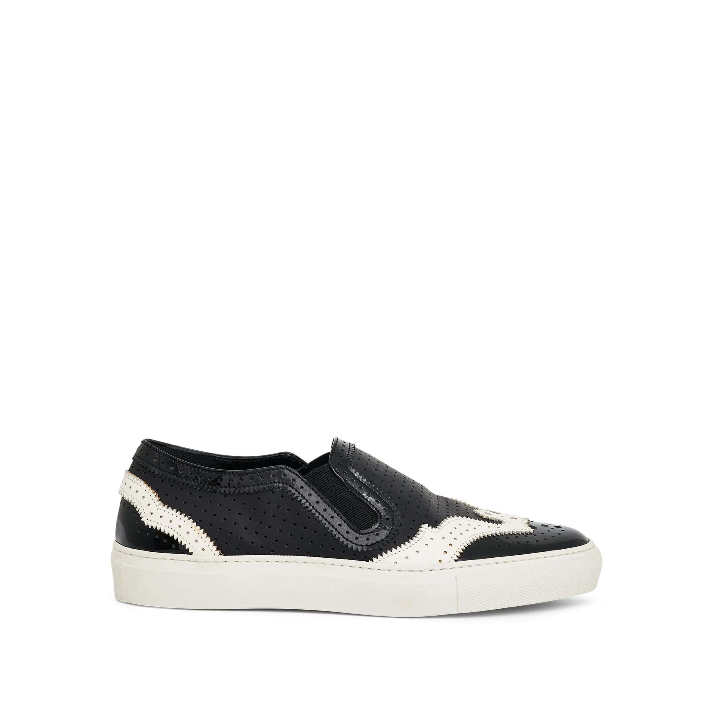 Low Skate Sneaker in Black/White sold by MARAIS