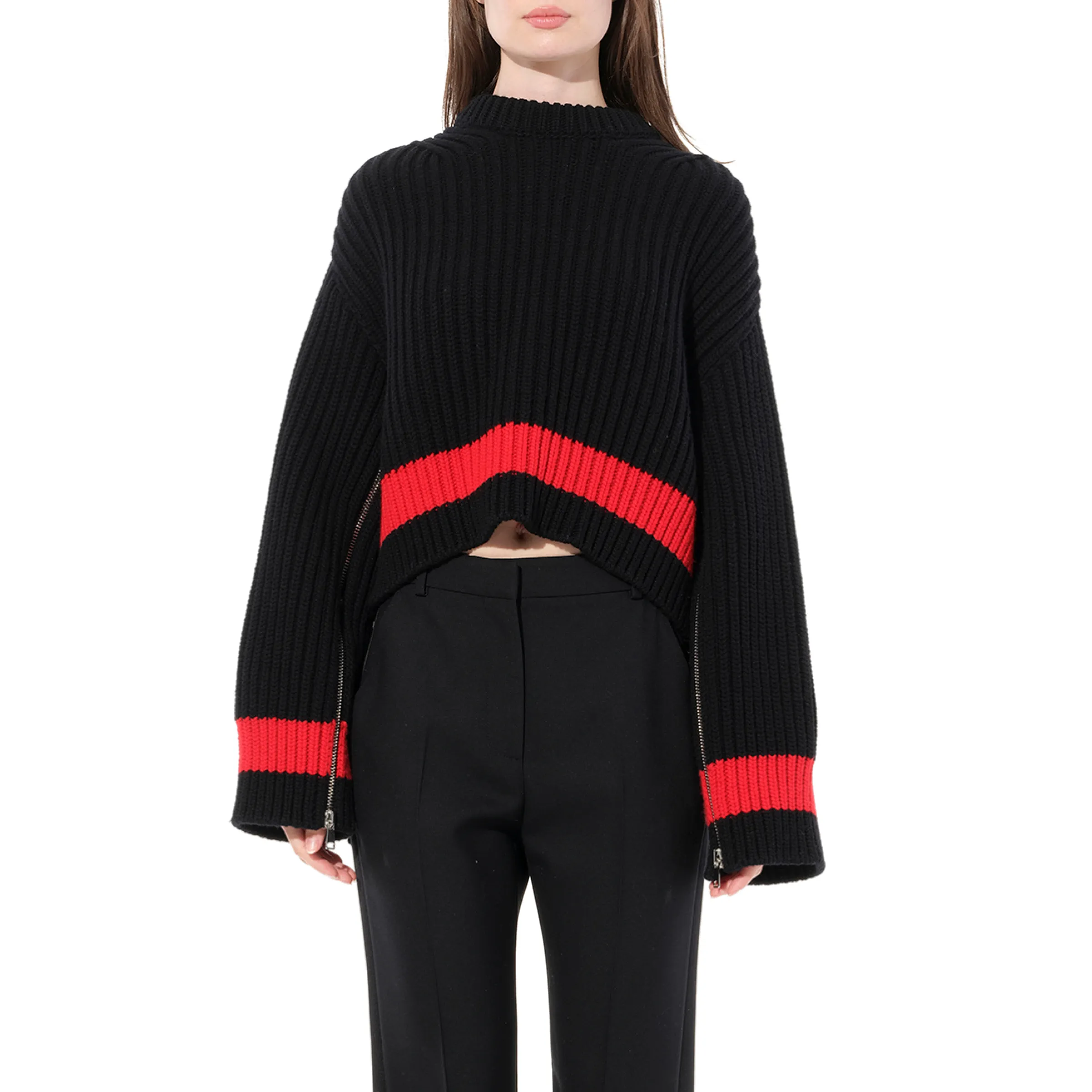 Chunky Rib Knitwear in Black sold by MARAIS